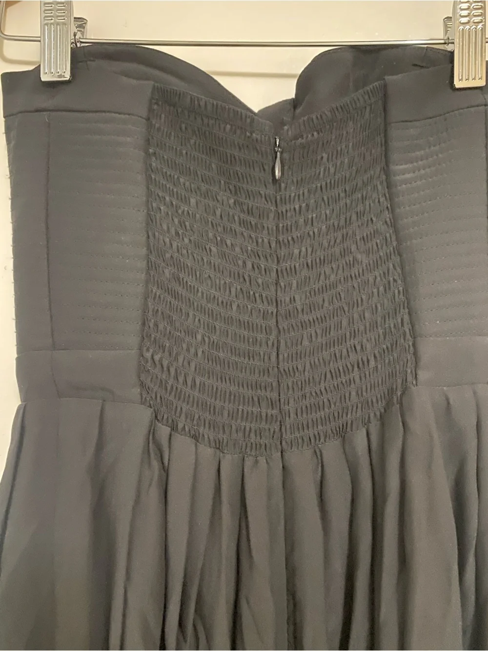 Parker Bayou Strapless Black Silk Maxi Dress